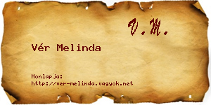 Vér Melinda névjegykártya